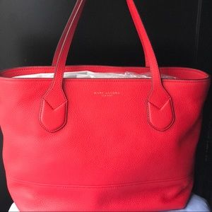 Marc Jacobs Grained Red Leather Tote